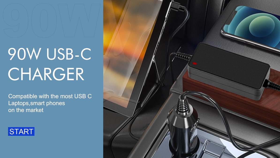 Amazon.com: TREE.NB 90W Faster Charger USB-C Laptop Car Charger